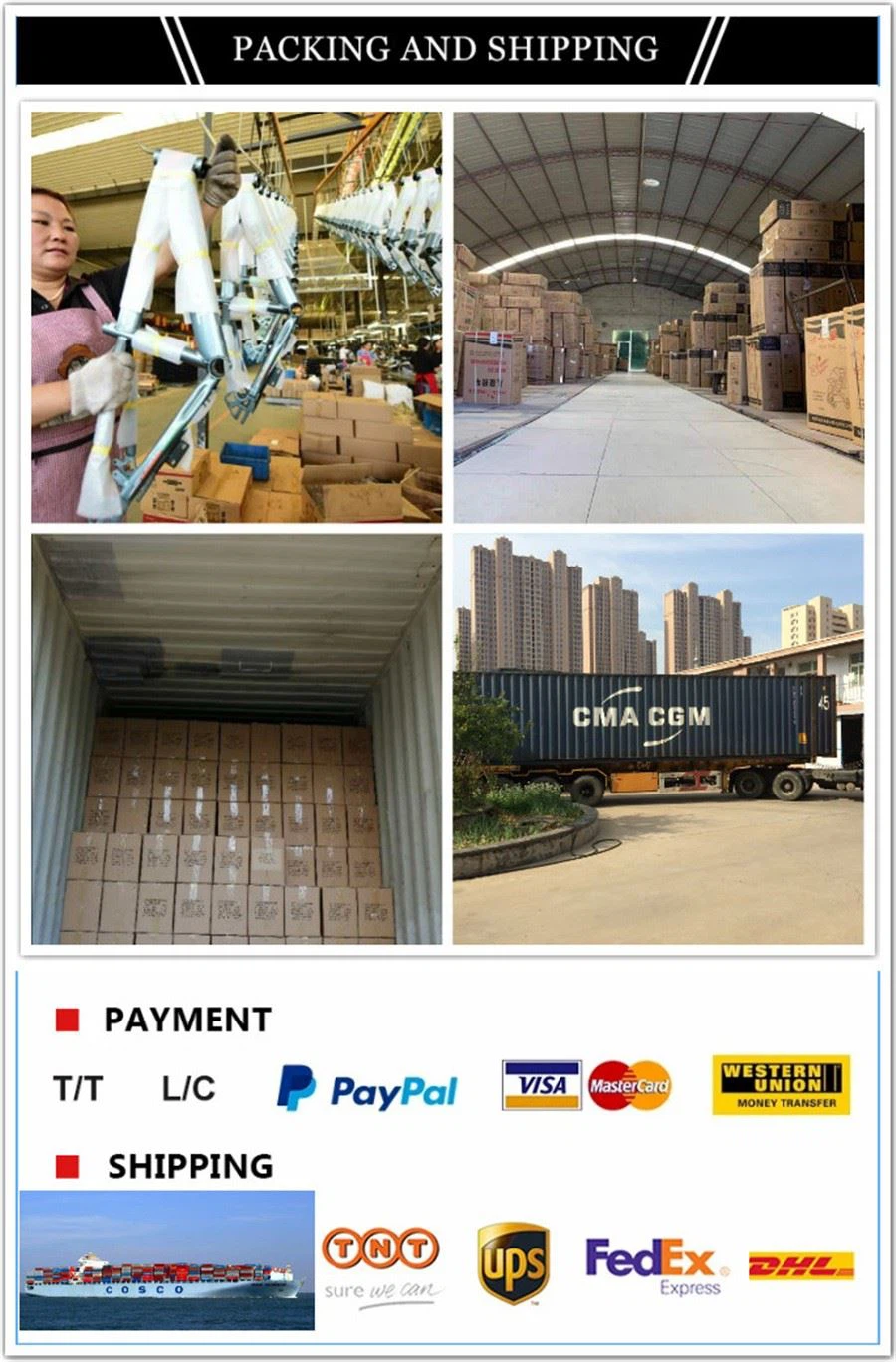 Packing and shipping